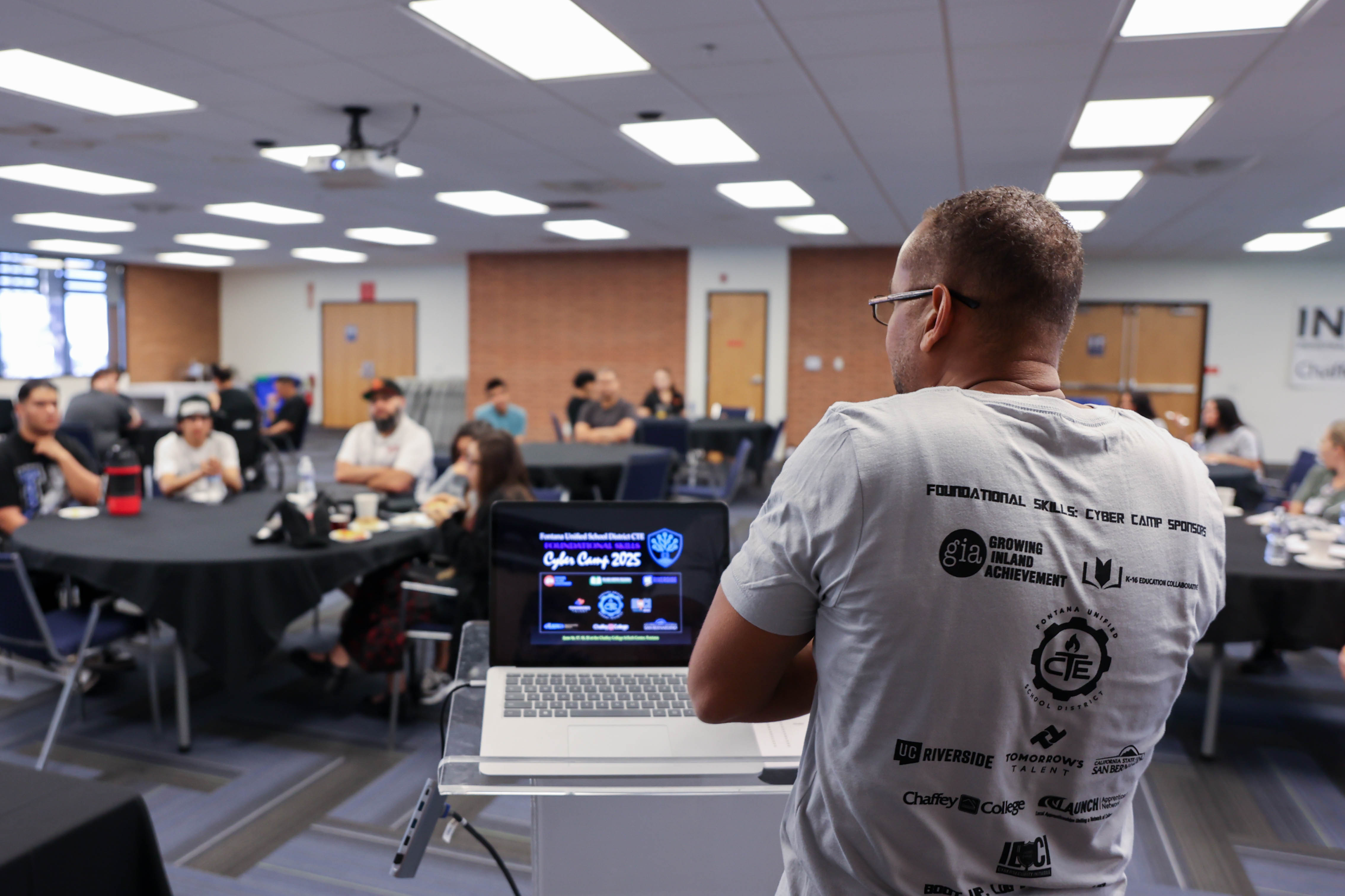 Cyber defense team strategizing