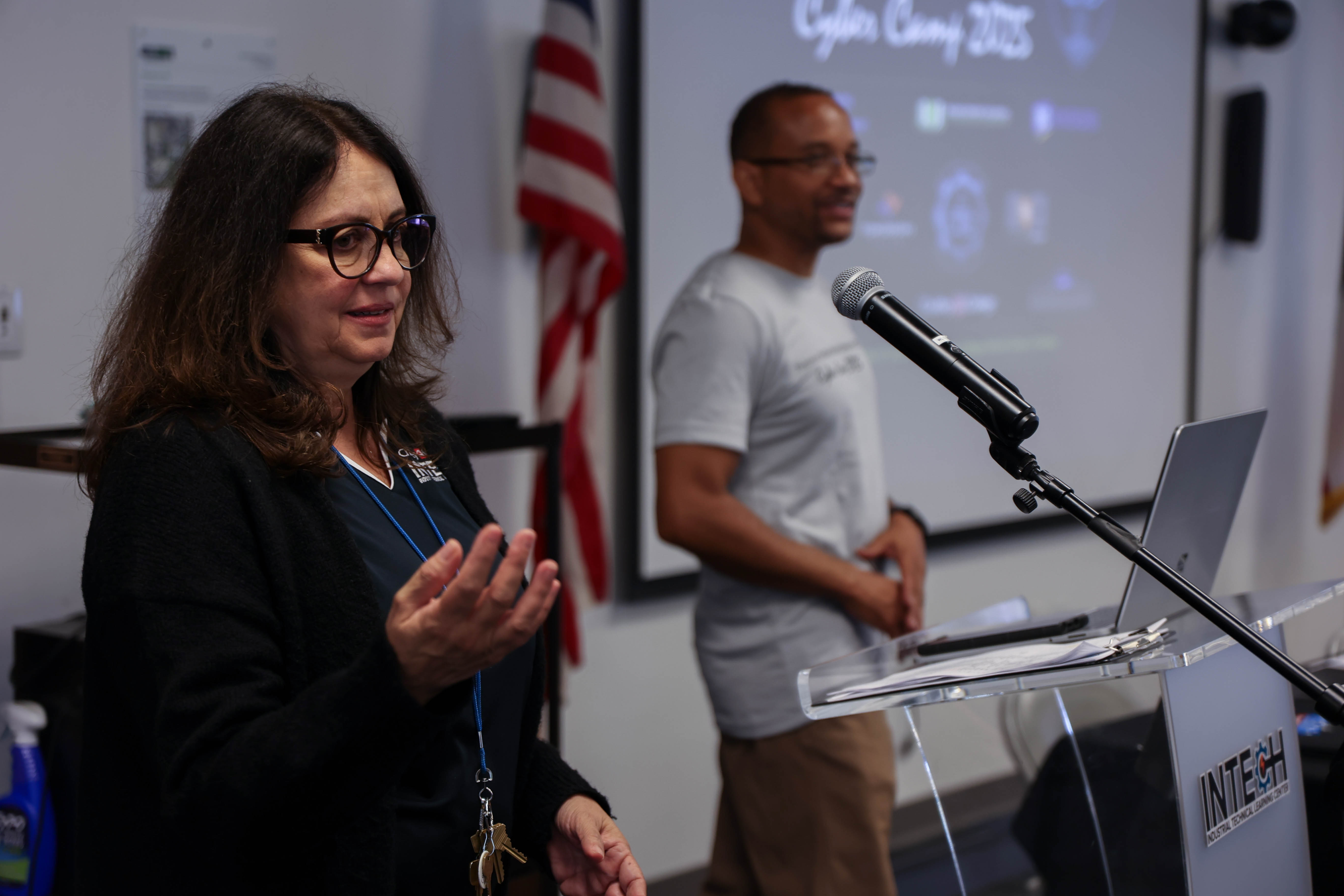 Students engaging with security tools