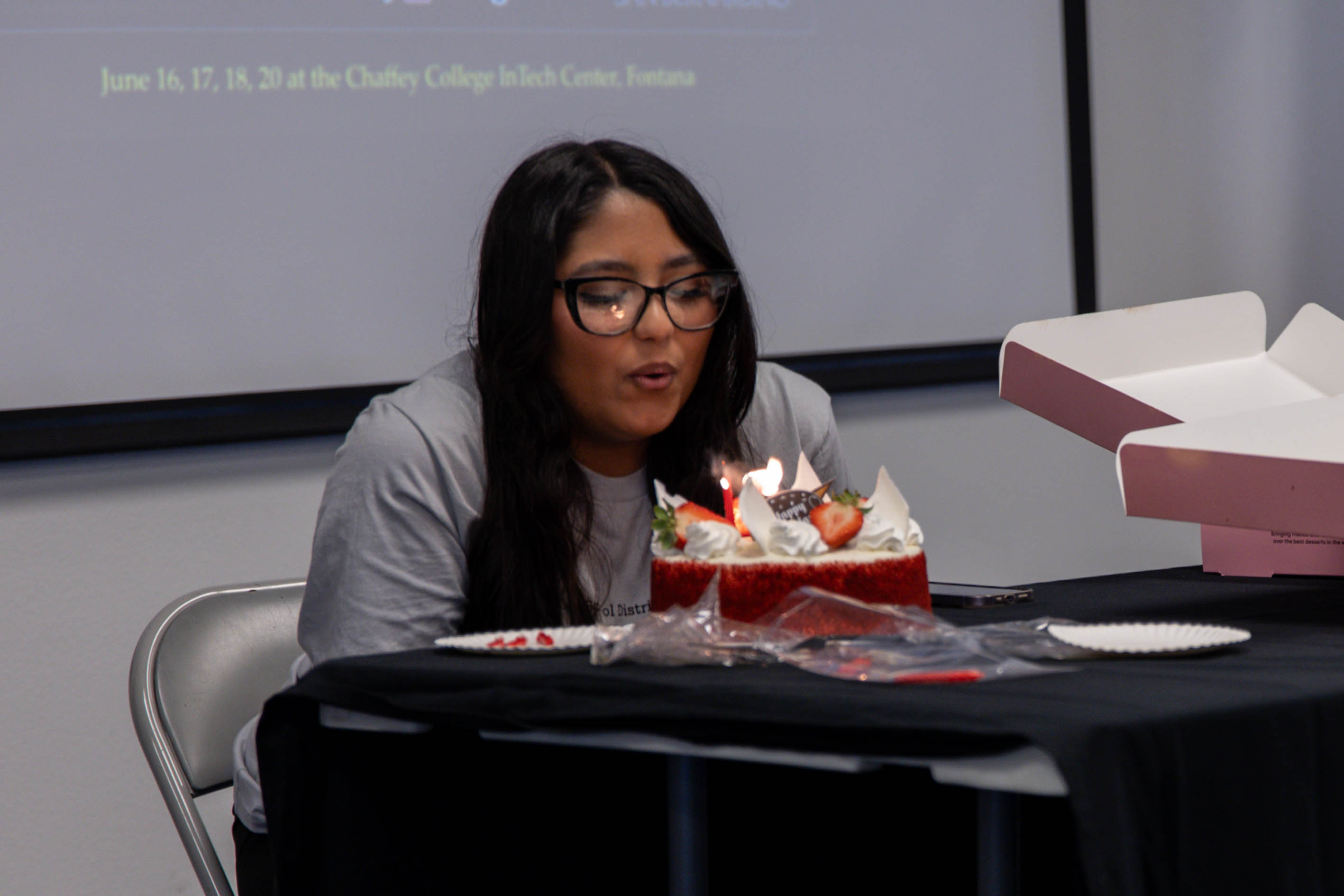 Students presenting camp findings