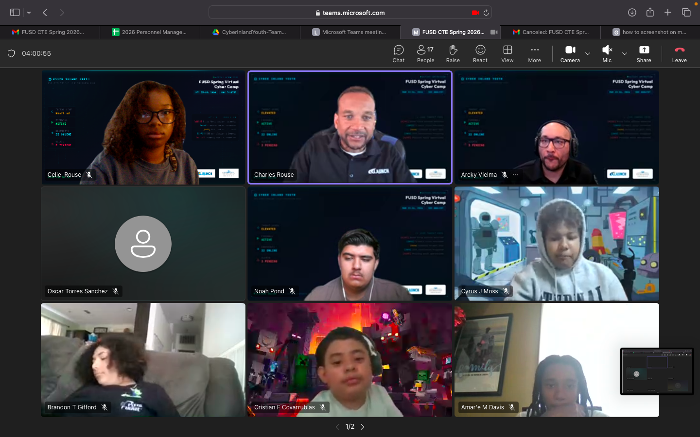 FUSD Spring 2026 Virtual Cyber Camp - Day 1